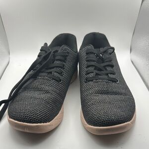 NOBULL Black Knit Sneakers with Pink Accents